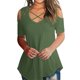 thumbnail image 2 of Blusa suelta de manga corta con camiseta sexy para niña con hombros descubiertos, vendaje verde, M Monstrate AP001291-37, 2 of 5