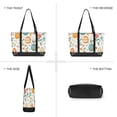 thumbnail image 6 of FORMRS Canvas Laptop Tote Bag for Women with 15.6" Computer Compartments Shoulder Handbag, Floral Easter Eggs, 6 of 7