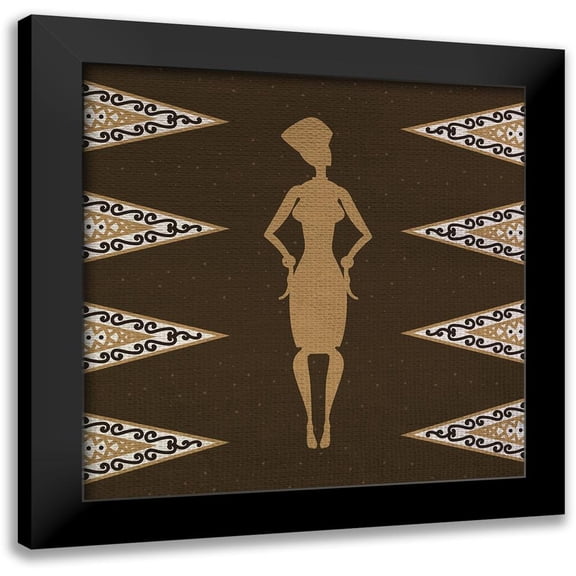 Bailey, Ann 12x12 Black Modern Framed Museum Art Print Titled - Woman 1
