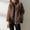 Brown, variant on TrendVibe365 Women's Fleece Jacket Full Zip Plus Size Zip up Cardigan Jacket No Hood Solid Warm Coats Hip Length Thermal Outwear Fuzzy Long Sleeve Winter Clothes Collar Jacket 2023 Soft Comfy Top