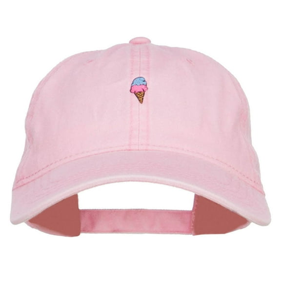 Mini Ice Cream Embroidered Washed Cap - Pink OSFM