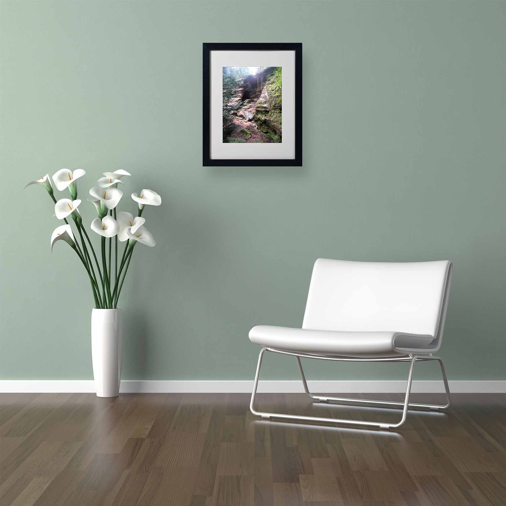 Trademark Fine Art "Powerful Walls" Canvas Art by Monica Fleet, White Matte, Black Frame