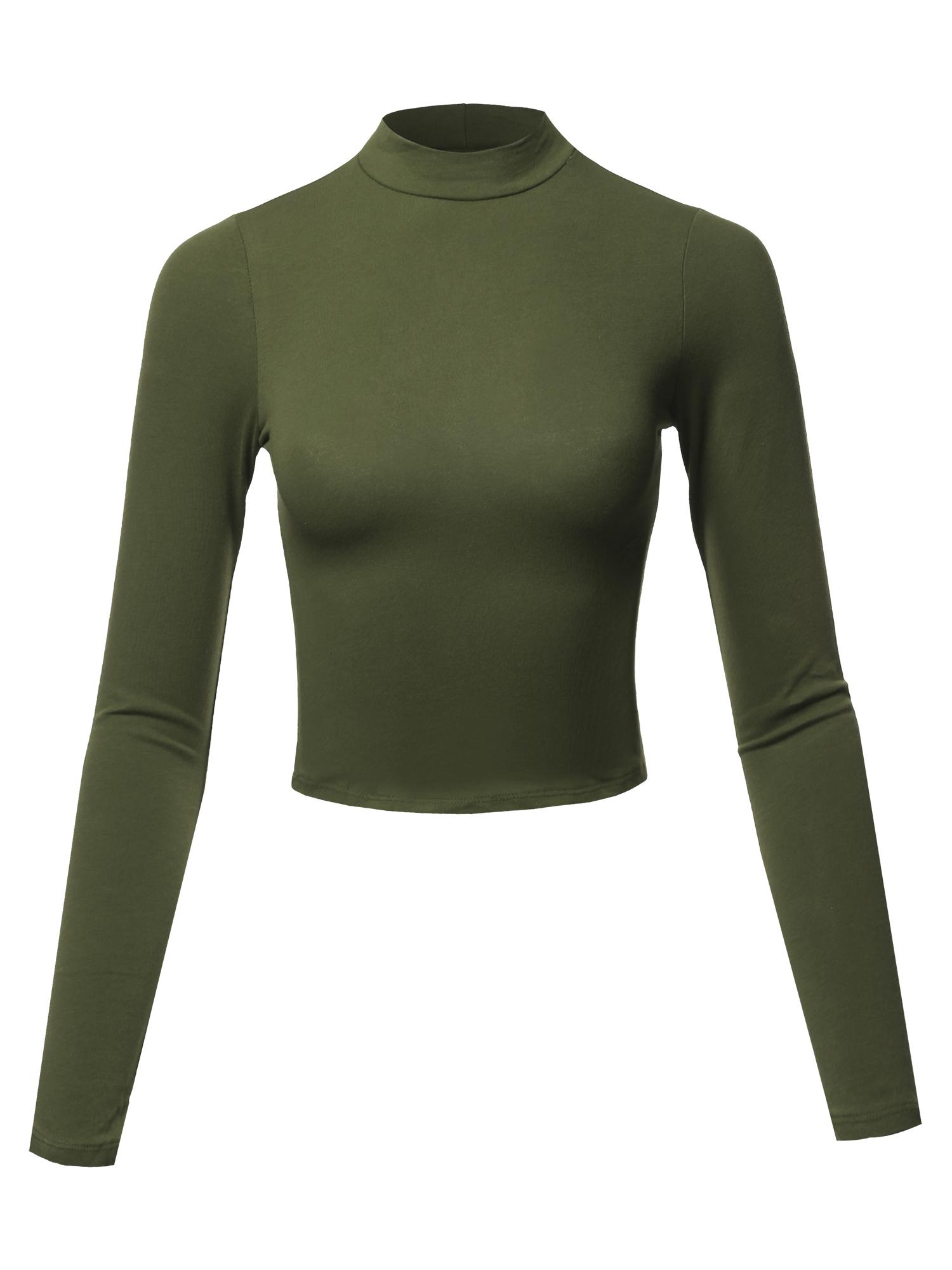Download FashionOutfit - FashionOutfit Women's Solid Cotton Mock ...