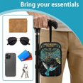 thumbnail image 6 of COEQINE Patterned Crutch Pouch, Walking Cane Bag Mandala Hummingbird Teal Forearm Crutch Storage Pouch, Two Zipper Pouch, Lightweight, Large Capacity, for Elbow Crutches, 6 of 7