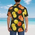 thumbnail image 4 of Pofeuu Orange Lemon Print Hawaiian Shirt for Men Sleeves Casual Button Down Summer Beach Dress Shirts T-Shirts,Large, 4 of 7