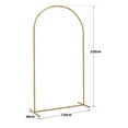 thumbnail image 2 of ATR ART to REAL 4 x 7.2ft " H Metal Balloon Arch Stand,Backdrop Stand Wedding Arch for ceremony,Gold, 2 of 8