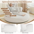 thumbnail image 4 of Costway 2PCS Inflatable Lounger Air Sofa with Detachable Cover Spacious Lying Area & Wide Armrests Blow Up Lounge Chair for Living Room White, 4 of 9