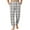 Beige, variant on Wutalume Men's Drawstring Pocket Cuffed Casual Pants with Checkered Print, Designed for Home and Sleep Wear, Offering Comfort with Elastic Waist,Beige L