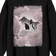 thumbnail image 2 of Godzilla Classic Monster Silhouette and Cherry Blossoms Across Mt. Fuji Adult Black Crew Neck Sweatshirt-XXL, 2 of 3