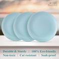 thumbnail image 5 of Assiettes Jetables en Plastique au Design Moderne pour Fête (10 Pcs) Ensemble de Vaisselle Jetable Robuste 10,25” Aspect Porcelaine Fine Vaisselle en Plastique Idéale pour Baby Showers Mariages Anniversaires an, 5 of 5