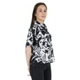thumbnail image 4 of Moomaya WoMen's Printed Top Collar Neck Button-Down Shirt Short Sleeve Tunic, 4 of 8