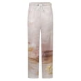 thumbnail image 5 of Delicate Floral Abstract Design Winter Female Pants Flannel High Waist Women Pants Lady Warm Straight Leg Plush Trousers, 5 of 7