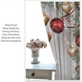 thumbnail image 5 of Retro Classic Christmas Ball Curtains, Rustic Winter Snowy Pine Branch Xmas Golden Red Decor Window Treatments, Thermal Insulation Blackout Rod Pocket for Living Room Bedroom Kitchen 84x84in, 5 of 8