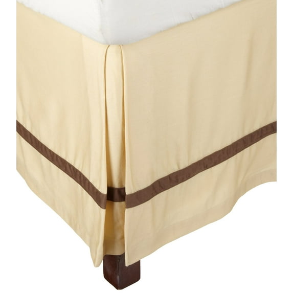Hotel Collection 100% Premium Cotton Bed Skirt, 300-Thread-Count, 15" Drop Honey/Mocha / Cal King