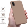 thumbnail image 3 of iPhone Xs Max Case,Ultra Slim Fit iPhone Case Liquid Silicone Gel Cover with Full Body Protection Anti-Scratch Shockproof Case Compatible with iPhone Xs Max, [Upgraded Version] (Light Brown), 3 of 14
