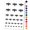 Black, variant on Flying Firefly Lightning Bug Water Resistant Temporary Tattoo Set Fake Body Art Collection - Red