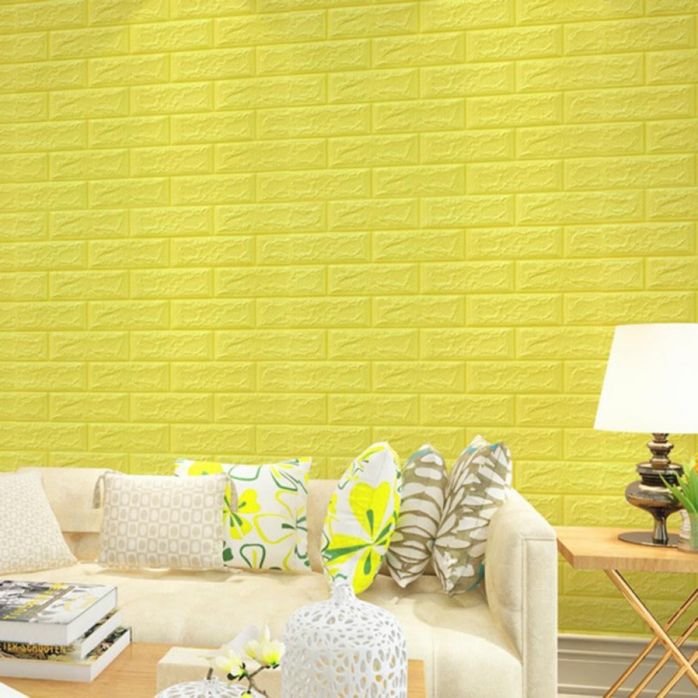 5Pcs 15x14 inch 3D Tile Brick Wall Sticker, Selfadhesive Waterproof PE