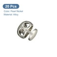 thumbnail image 3 of Uxcell 20pcs Spring Cord Lock Metal Cord Stopper Fastener Double Hole Toggle Stopper for Drawstring, Pearl Nickel, 3 of 6