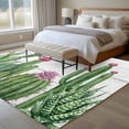 thumbnail image 4 of Green Cactus Tropical Area Rugs 8'x10', Washable Small Throw Rugs for Living Room Patio, Grey Wooden Summer Indoor Outdoor Rug Non-Slip Low Pile Carpet Runner Reversible Floor Mats, 4 of 8