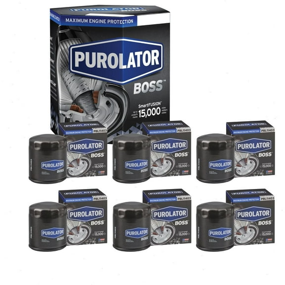 6 pc Purolator BOSS PBL11403 Engine Oil Filters for Oil Change Lubricant Filters