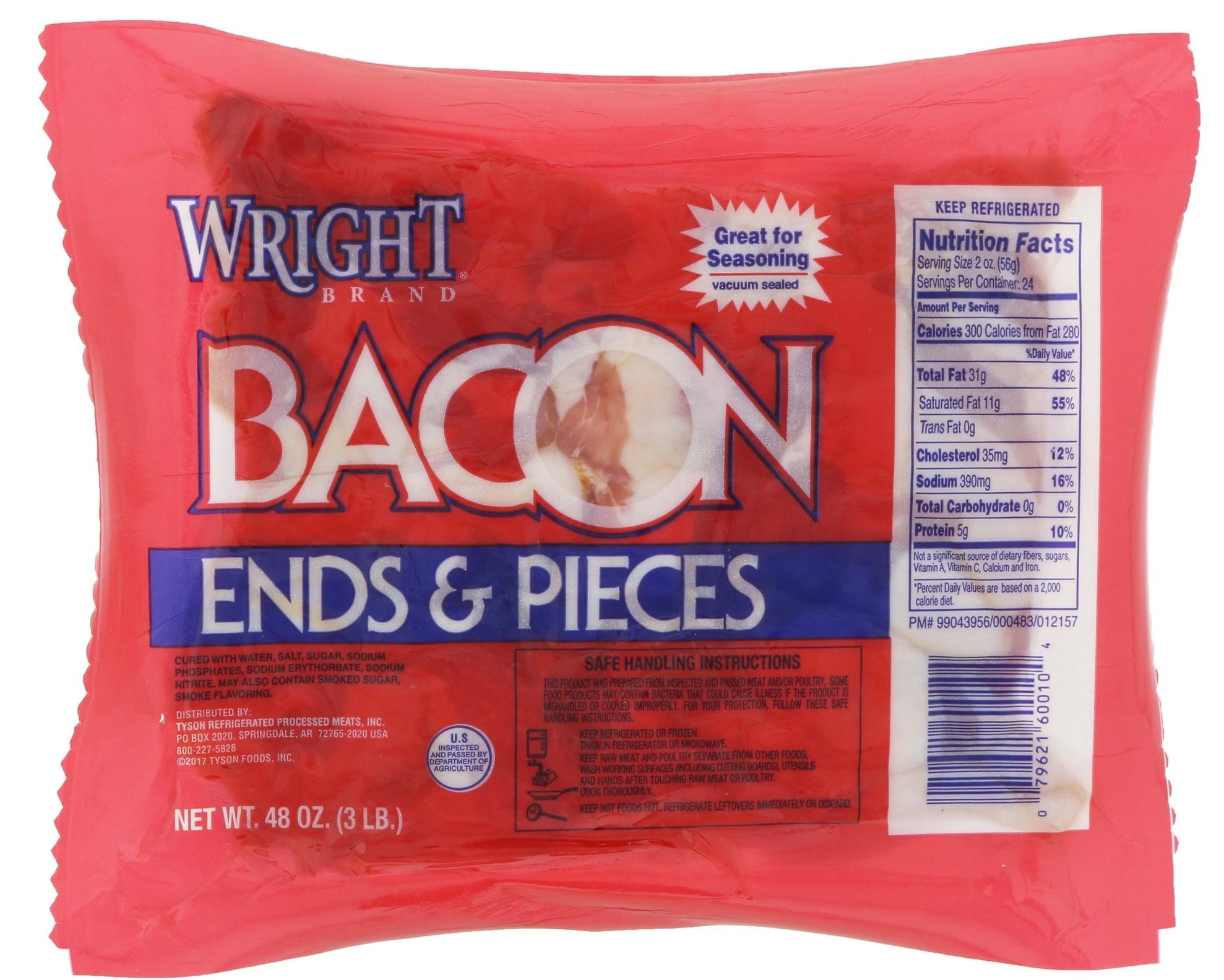Wright Bacon Ends and Pieces, 48 Oz.