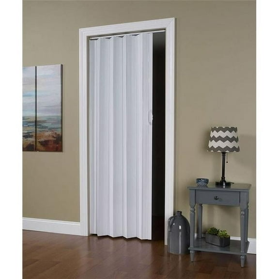 36 x 96 in. Via White Vinyl Folding Door