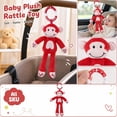 thumbnail image 3 of Kiddiway Baby Ultra-Soft Plush Wind Chime Car Toy - Cute Plushies & Plush Figurine, Baby Car Toys & Stroller Toys, Tactile Sensory Mobile, Soft Chime, Attaches to Car/Stroller/Crib,Red, 3 of 7