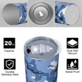 thumbnail image 4 of Camouflage 20 Oz Stainless Steel Skinny Tumbler – Vacuum Insulated Slim Travel Cup with Lid & Stainless Steel Straw, 360° Full Wrap Printed Tumbler for Home, Office & Outdoor Use, 4 of 6