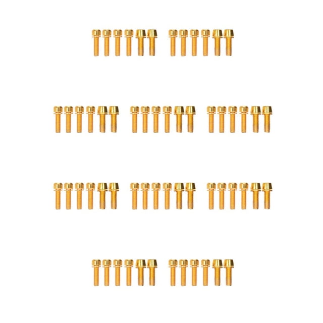 Soidarity Tornillos para vástago de bicicleta de montaña, 6 piezas, perno elevador de manillar de acero inoxidable , accesorio de Oro M5x4+M6x2 10Conjunto