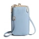thumbnail image 1 of Bolso bandolera pequeño para mujer, monedero para teléfono móvil, cartera, tarjetero, bolsillo de viaje, monedero pequeño para teléfono móvilazul:;:;, 1 of 6