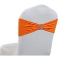 thumbnail image 5 of MDS Pack of 150 Spandex Chair Sashes Bow Ties With Buckle for Wedding - Orange, 5 of 5