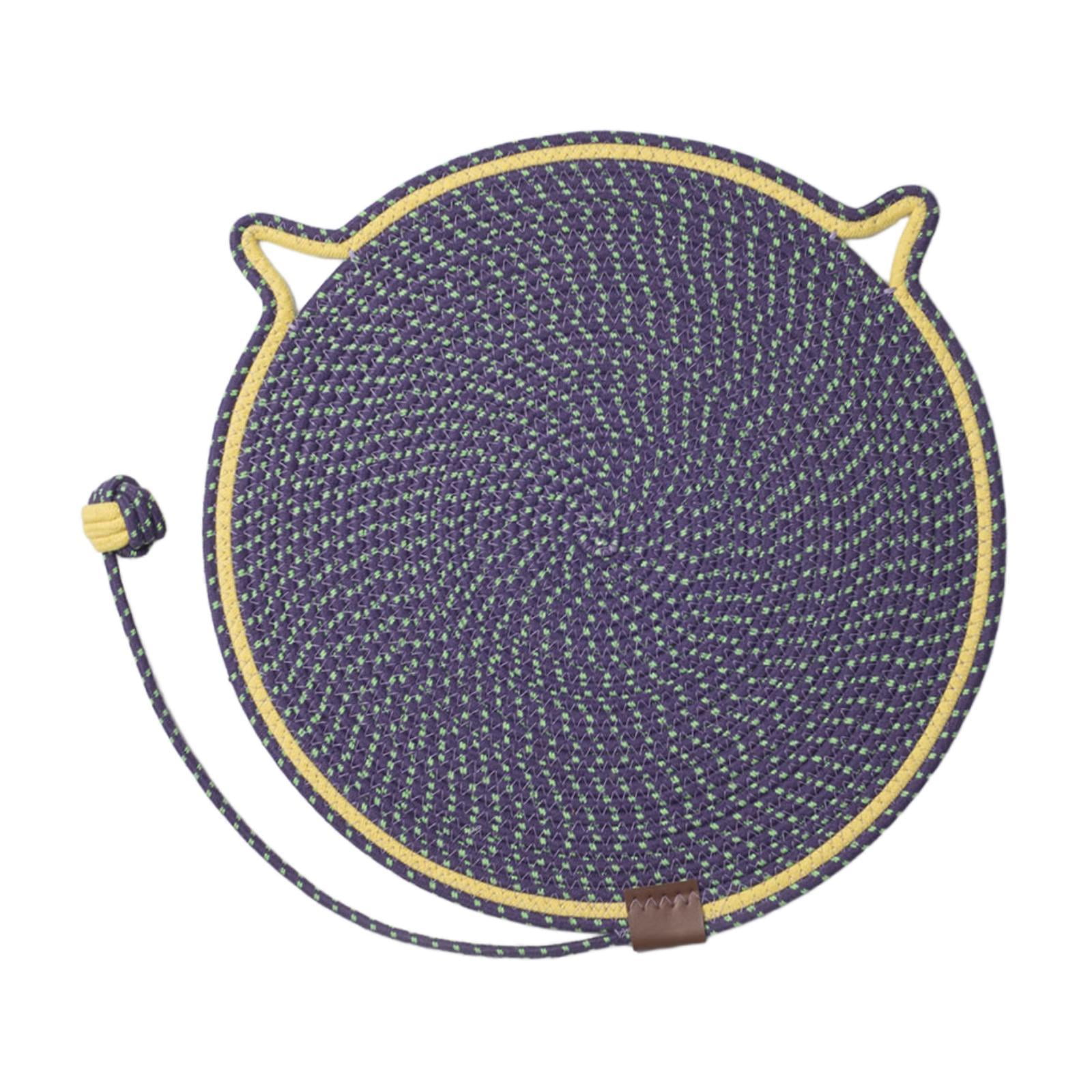 Serenable Cat Scratch Scrapers Scratch Cushions with Toys Grabbing Claw Toys Interactive Cat Toy Ball Scratched Mat for Carpet Household Dark Blue