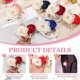 thumbnail image 3 of Uxcell Rose Wrist Corsage, 6 Pcs Wrist Corsage Bracelets Flower Wristlet Artificial Flower Wristband Hand Decor for Bride Bridesmaids Women Wedding Prom Bridesmaid Party, Navy, 3 of 6