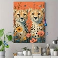 thumbnail image 4 of Qisvanset 12x16 Inch 2D Flat Framed Canvas Art, Snow Cheetah Floral Colorful Animal Home Bedroom Living Room Wall Decor, 4 of 5
