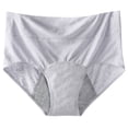 thumbnail image 5 of 4 Pack Womens High Waisted Period Panties Breathable Underwear 3 Layer Absorbent Briefs Mesh Stretch, 5 of 14