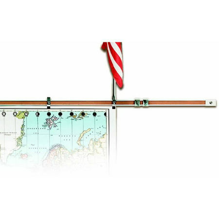 Best-Rite Map Display Rail, Multiple Sizes, Aluminum Frame, Cork