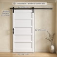 thumbnail image 3 of HOMCOM Sliding Barn Door with Hardware Kit, Shaker Sliding Door, White, 3 of 10