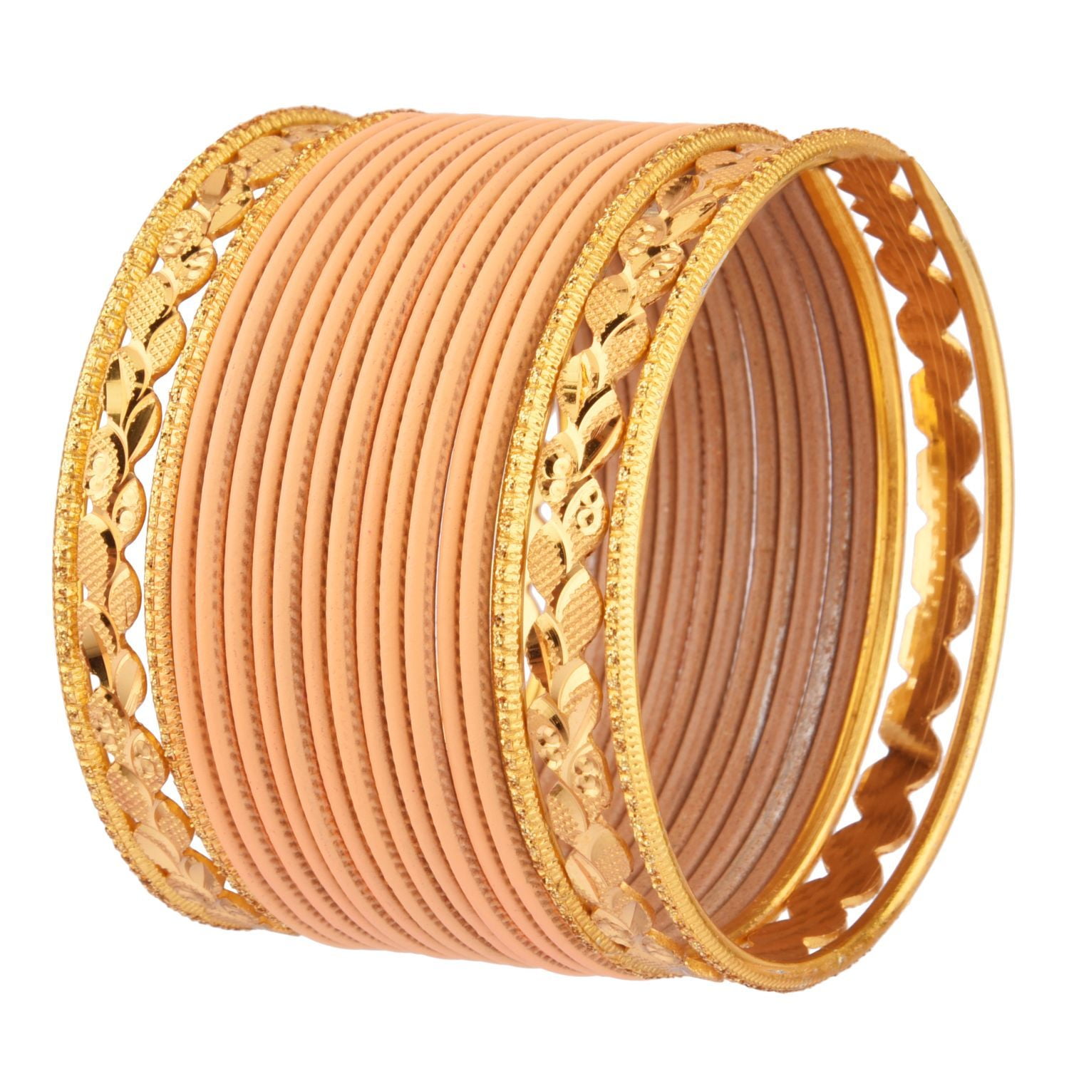 Efulgenz Indian Wedding Bangles Plain Metal Bangle Bracelets