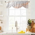 thumbnail image 4 of Tie Up Valances for Windows, Orange Gray White Adjustable Valance Curtains Window Treatment for Living Room/Bedroom, Modern Farmhouse Abstract Marble Rod Pocket Kitchen Curtains & Drapes 60x18 Inch, 4 of 9