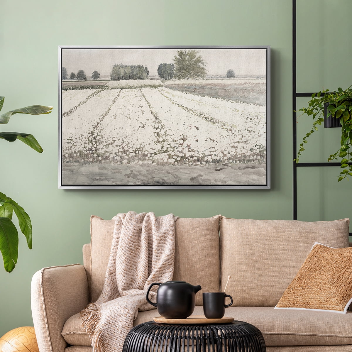 Vintage Landscape-MXII By Wexford Home Framed in Silver Wood Gallery Wrapped Canvas 17 in. x 25 in.