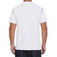 thumbnail image 3 of INSPIRE CHIC Men's Crew Neck with Pocket Short Sleeve Button Down Henley T-Shirt M White, 3 of 6