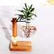 thumbnail image 4 of Florero BLESIY de Cristal Transparente Corazón con Soporte de Madera Elegante, 4 of 8