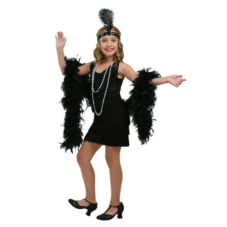 Child Black Fringe Flapper Costume