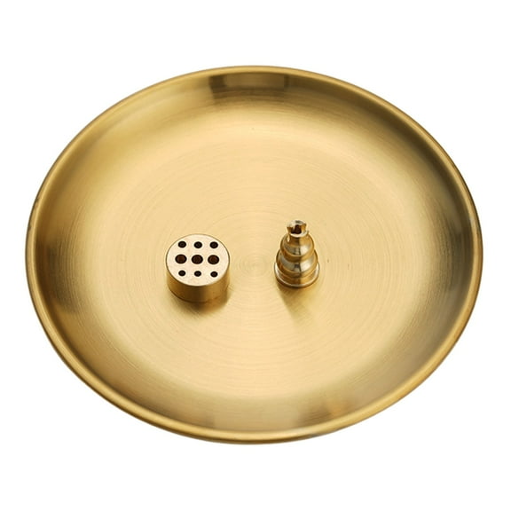 3 in 1 Incense Burner - 5.5 Inch Brass Incense Holder for Incense Sticks/Coil In
