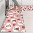 thumbnail image 2 of Kitchen Rugs Sets Of 2,Pink Cow Strawberry Oval Pattern Anti Fatigue Kitchen Mat Rugs Non Slip Washable,Decorative Kitchen Floor Mats for Kitchen,Sink,Laundry,17"X47", 2 of 5