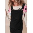 thumbnail image 6 of Wah Elegant Black Pocket Detail Sleeveless Corduroy Mini Dress, 6 of 8