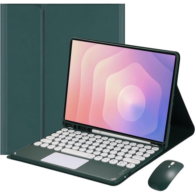 Funda con teclado táctil para Samsung Galaxy Tab S11 (11 pulgadas) modelo 2025 (SM-X730/SM-X736B), con mouse - Teclado Bluetooth táctil magnéticamente desmontable