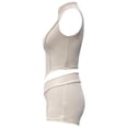 thumbnail image 6 of Short Sets for Women Slim Fit Sleeveless Zip Up Cropped Vest and Shorts 2 Piece Matching Set Going out Sets, 6 of 8
