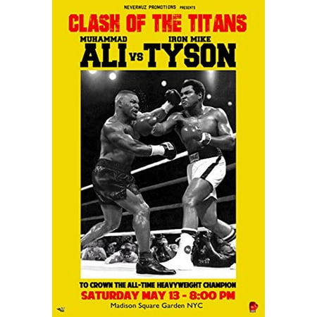 Ali Vs Tyson Poster Muhammad Ali And Mike Tyson Fight New