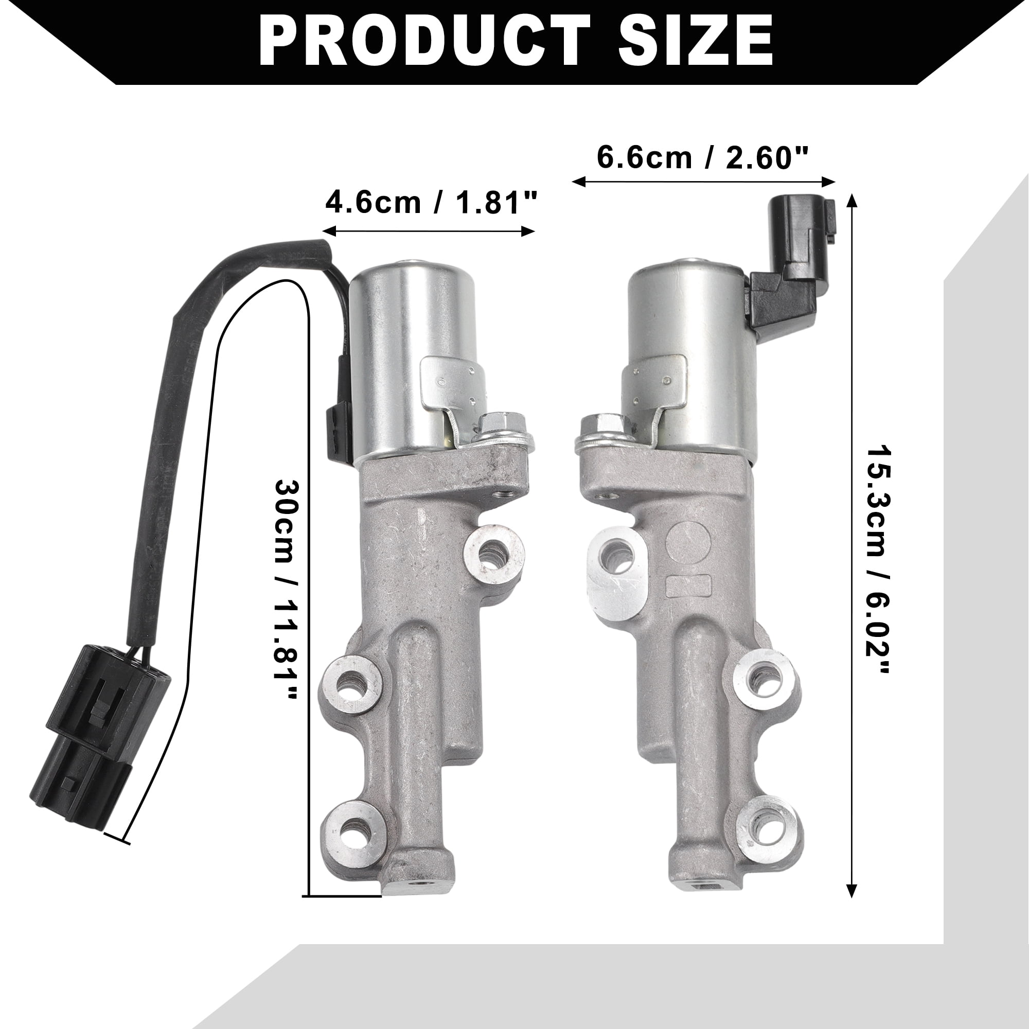 Engine Variable Valve Timing VVT Solenoid for Infiniti QX4 2001 - 2003 / Inner / Durable Metal / 2 Pcs